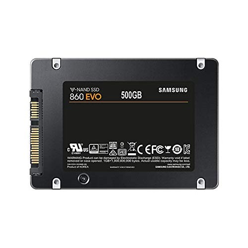 Samsung MZ-76E500B Unità SSD Interna 860 EVO, 500 GB, 2.5" SATA III, Nero/Grigio